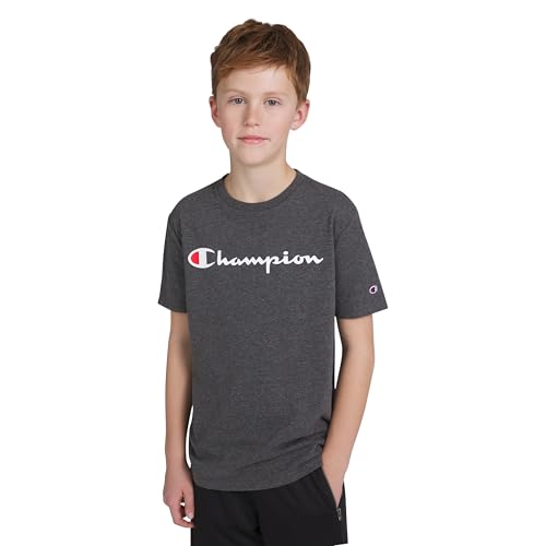 Champion Boys Tee Shirt Short Sleeve Logo T-Shirt for Kids